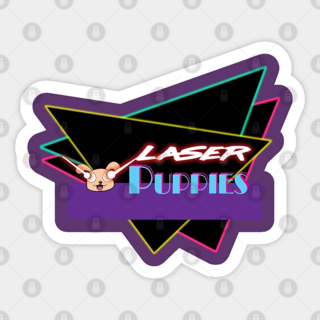 Laser Puppies Sticker by Tatiyanawolf